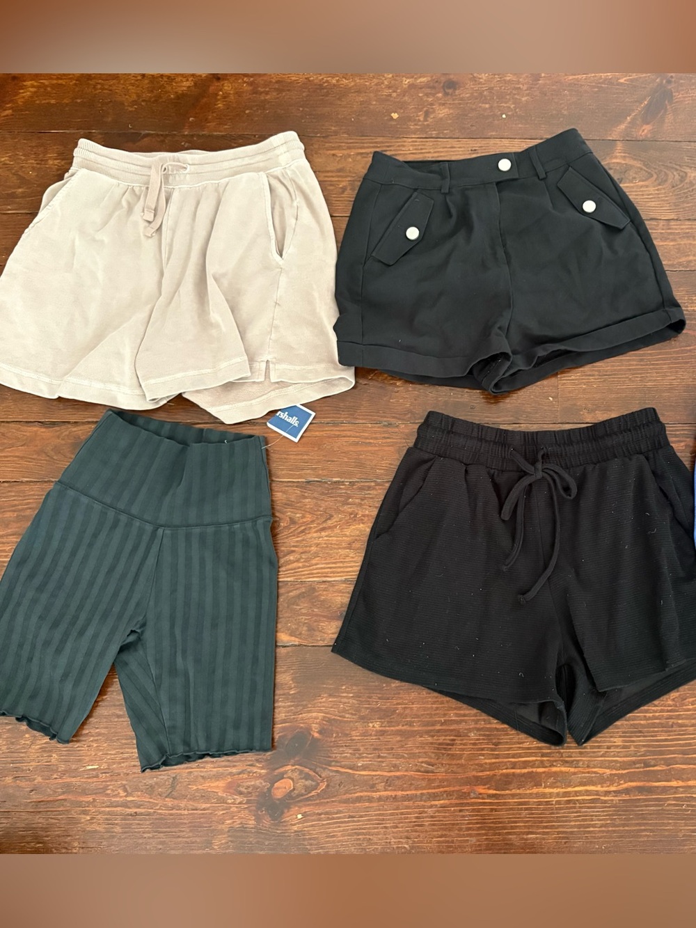 Mixed Shorts Bundle - Tan, Black, and Dark Gray